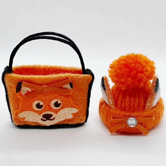 2 Fox Beanies And 2  Fox Purses For 6 Inch Doll - Picture 8 of 8